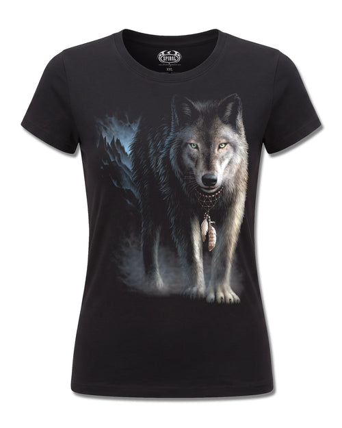 Spiral From Darkness design, front view on Black F775, Rock Off Retail official merch