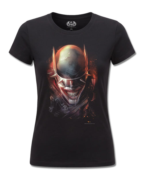 DC Comics Batman Jokerman (Batman) design, front view on Black F775, Rock Off Retail official merch