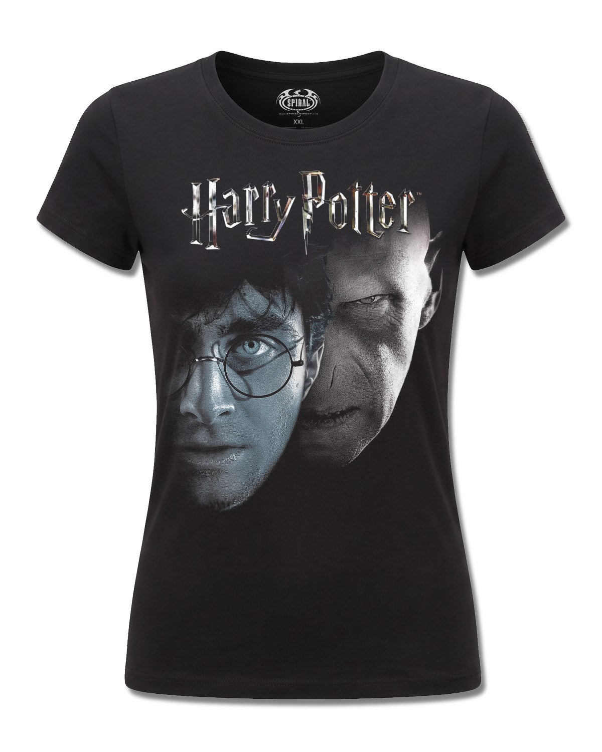 Harry Potter Shadow Faces (Harry Potter) design, front view on Black F775, Rock Off Retail official merch