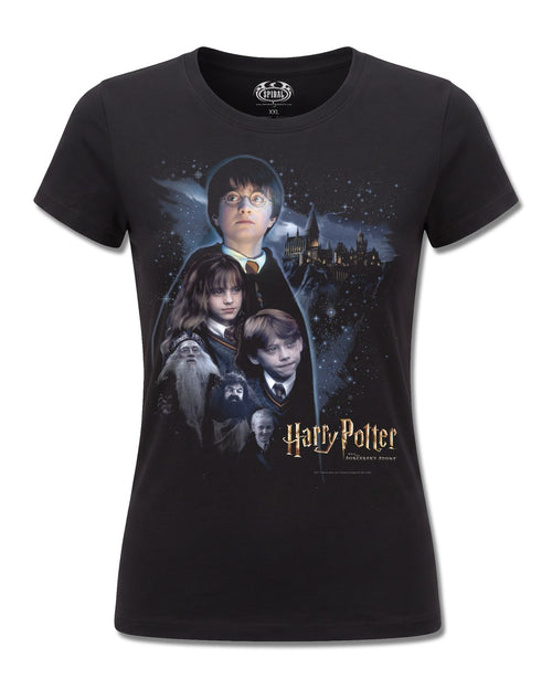 Harry Potter Poster Style (Harry Potter) design, front view on Black F775, Rock Off Retail official merch