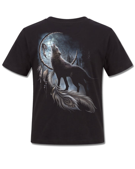Spiral From Darkness design, back view on Black K101, Rock Off Retail official merch