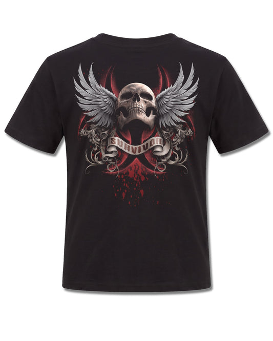 Spiral Lockdown 2020 design, back view on Black K101, Rock Off Retail official merch