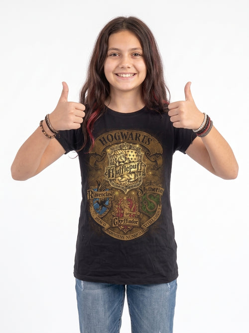 Harry Potter - Hufflepuff Crest II - Kids T-Shirt, second view