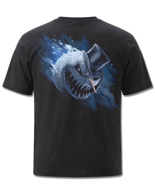 Spiral Dead Cold design, back view on Black M101, Rock Off Retail official merch