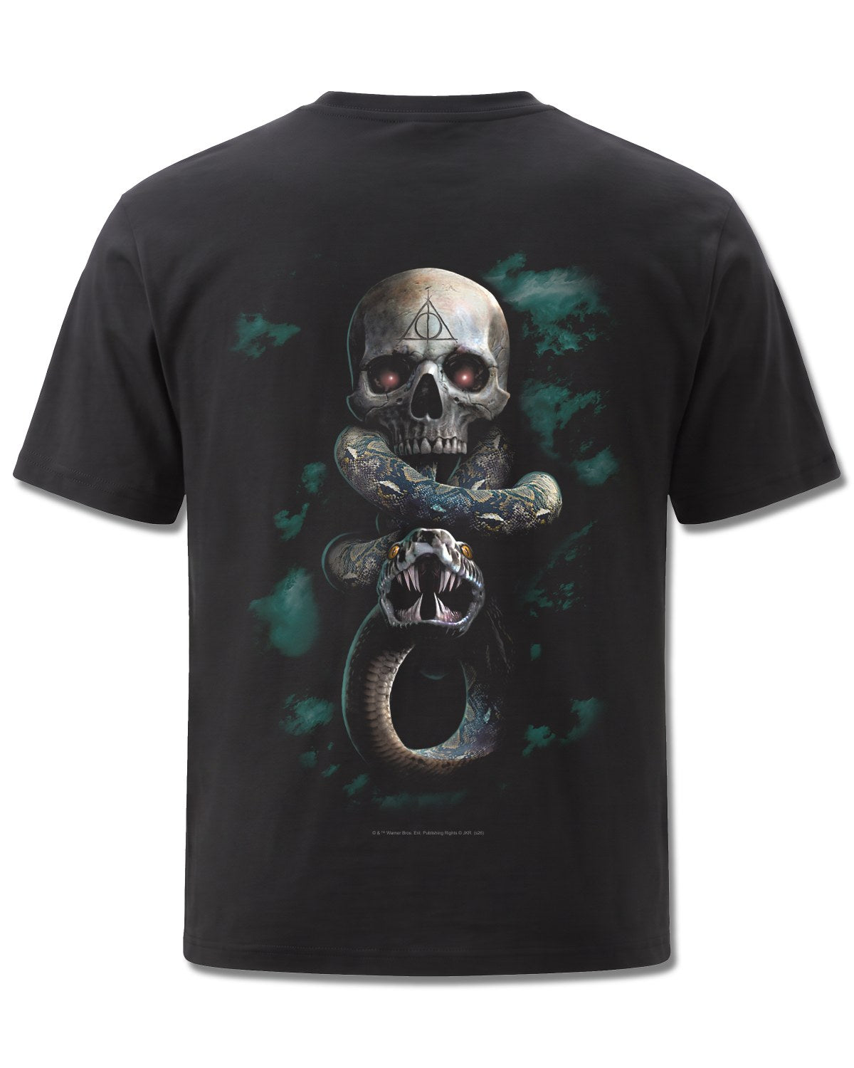 Harry Potter Dark Mark (Harry Potter) design, back view on Black M101, Rock Off Retail official merch