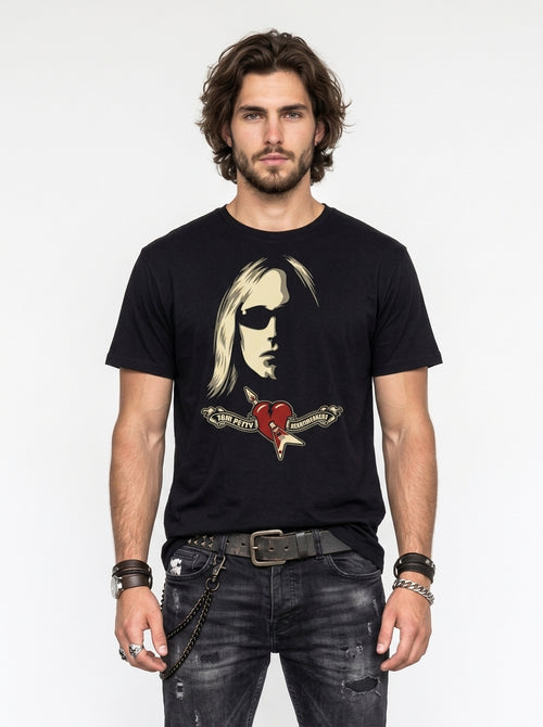 Tom Petty & The Heartbreakers - Shades & Logo - T-Shirt, second view