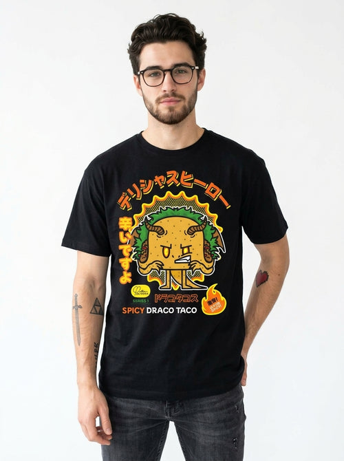 Delicious Heroes - Spicy Draco Taco - T-Shirt, second view