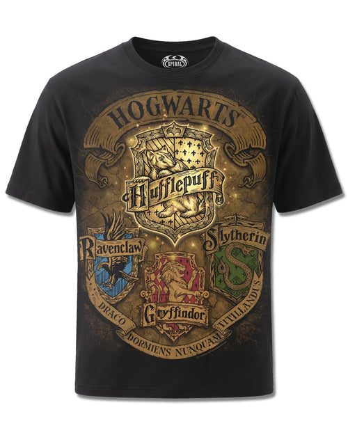 Harry Potter Hufflepuff Crest Ii (Harry Potter) design, front view on Black M121, Rock Off Retail official merch