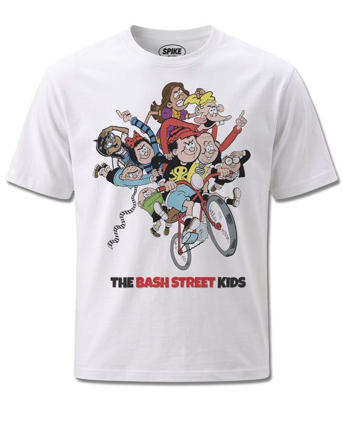 Beano Bash Street Kids (Beano) design, front view on White M137, Rock Off Retail official merch