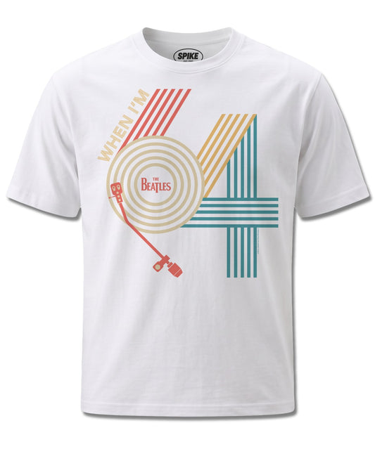 Beatles When I'm 64 (The Beatles) design, front view on White M137, Rock Off Retail official merch