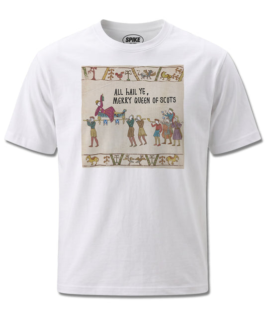 Hysterical Heritage Merry Queen Of Scots (Hysterical Heritage) design, front view on White M137