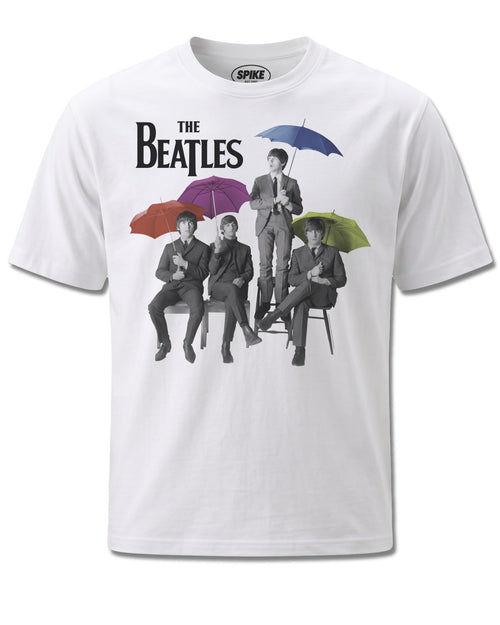 Beatles The Beatles Beatles Umbrellas (The Beatles) design, front view on White M137, Rock Off Retail official merch