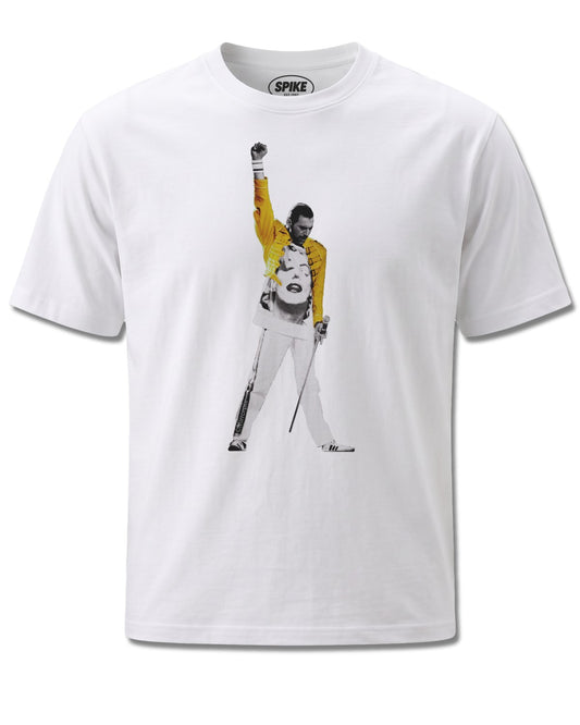 Icons Freddie Mercury (Icons) design, front view on White M137, Rock Off Retail official merch