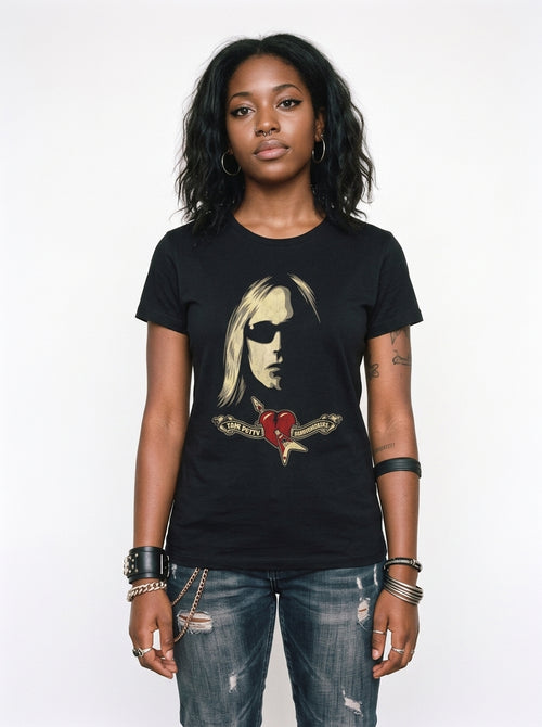 Tom Petty & The Heartbreakers - Shades & Logo - T-Shirt, second view