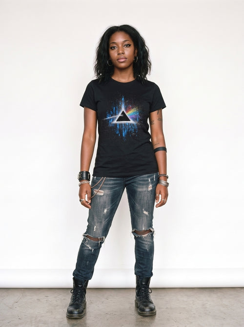 Pink Floyd - Dark Side Of The Moon Blue Splatter - T-Shirt, second view