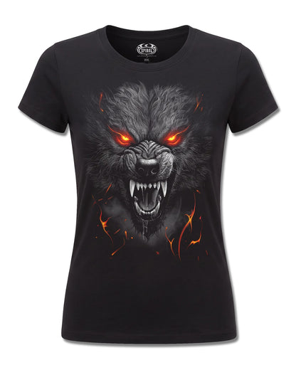 Spiral Darkest Fear design, front view on Black F775, Rock Off Retail official merch