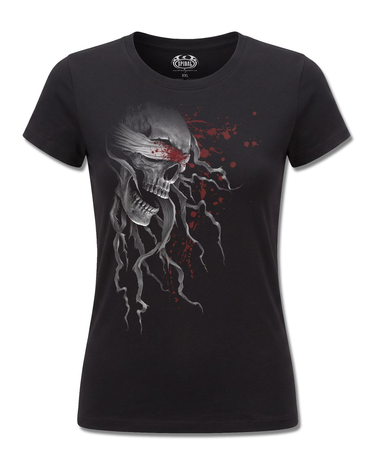 Spiral Blind Faith design, front view on Black F775, Rock Off Retail official merch