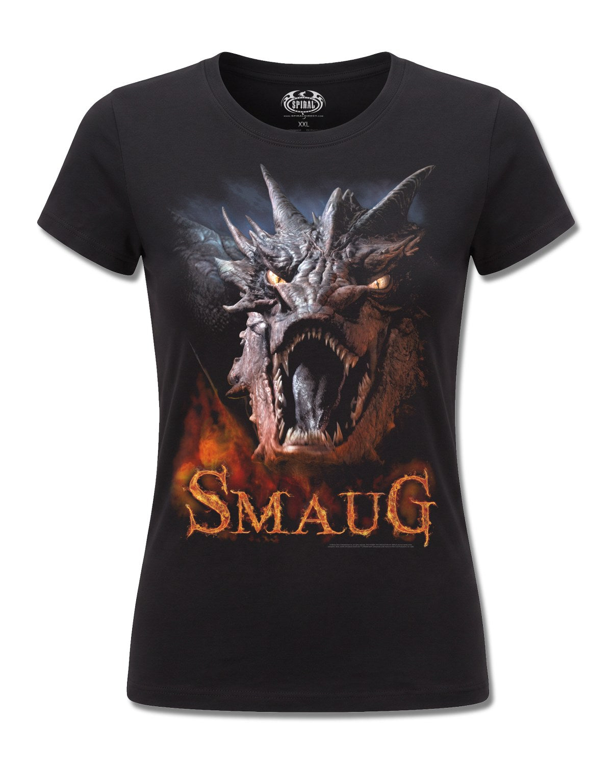 The Lord Of The Rings The Hobbit Smaug (The Lord Of The Rings) design, front view on Black F775