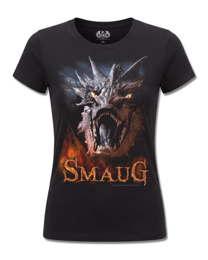 The Lord Of The Rings The Hobbit Smaug (The Lord Of The Rings) design, front view on Black F775