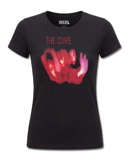The Cure Pornography (The Cure) design, front view on Black F775, Rock Off Retail official merch