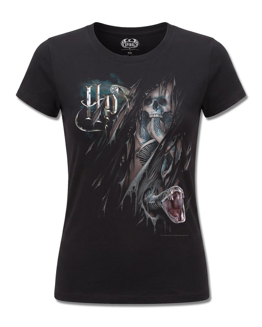 Harry Potter Dark Mark (Harry Potter) design, front view on Black F775, Rock Off Retail official merch