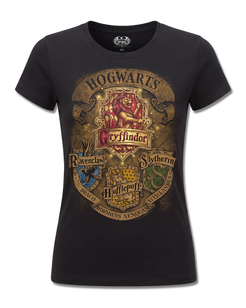Harry Potter Gryffindor Crest Ii (Harry Potter) design, front view on Black F775, Rock Off Retail official merch