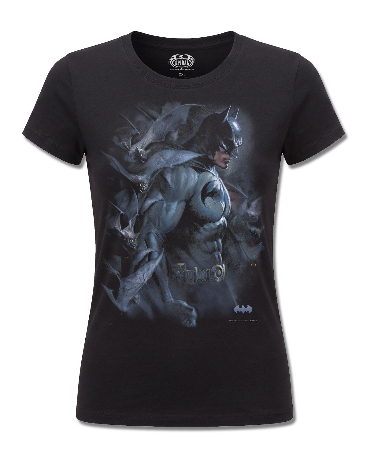 DC Comics Batman Darkest Fears (Batman) design, front view on Black F775, Rock Off Retail official merch