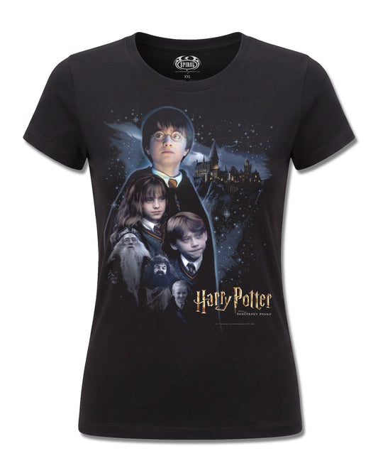 Harry Potter Poster Style (Harry Potter) design, front view on Black F775, Rock Off Retail official merch