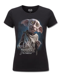 Harry Potter Dobby (Harry Potter) design, front view on Black F775, Rock Off Retail official merch