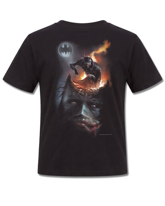 DC Comics Batman Jokerman (Batman) design, back view on Black K101, Rock Off Retail official merch
