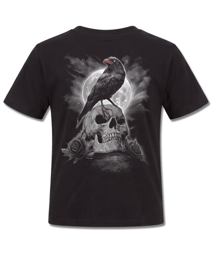 Spiral Grave Walker design, back view on Black K101, Rock Off Retail official merch