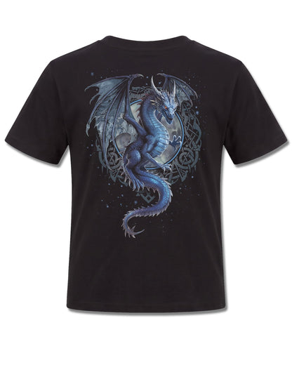 Spiral Storm Dragon design, back view on Black K101, Rock Off Retail official merch