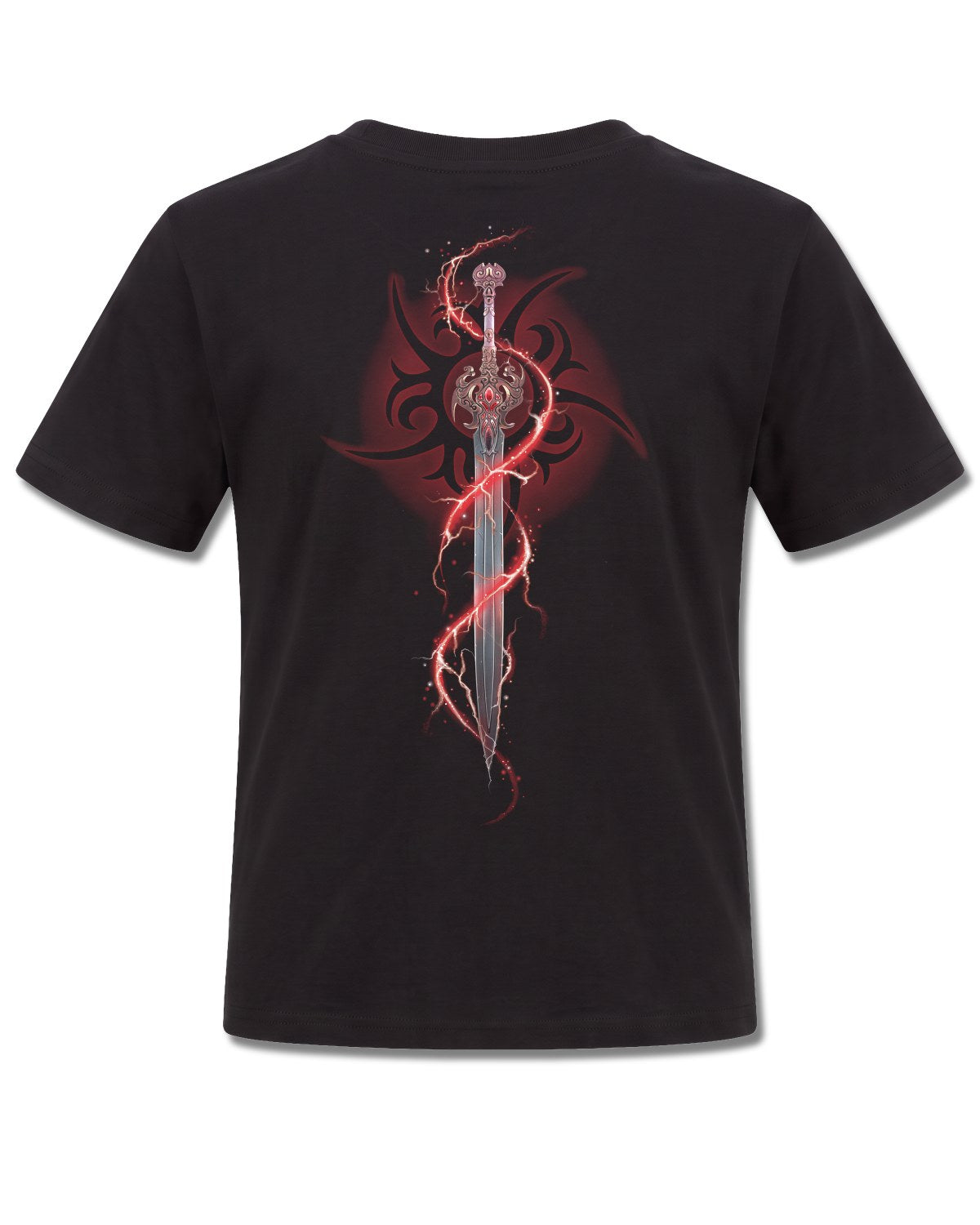 Spiral Takeo Blade design, back view on Black K101, Rock Off Retail official merch