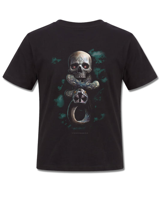 Harry Potter Dark Mark (Harry Potter) design, back view on Black K101, Rock Off Retail official merch