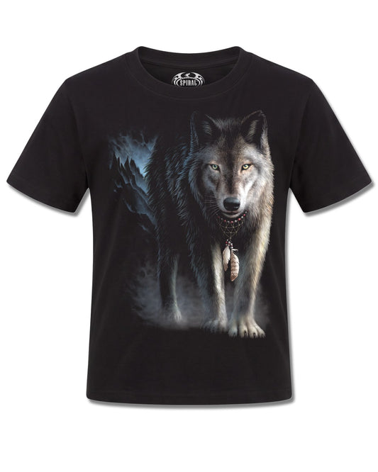 Spiral From Darkness design, front view on Black K101, Rock Off Retail official merch