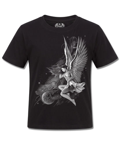 Spiral Lucid Dreams design, front view on Black K101, Rock Off Retail official merch