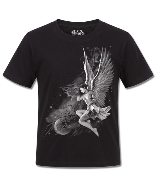 Spiral Lucid Dreams design, front view on Black K101, Rock Off Retail official merch