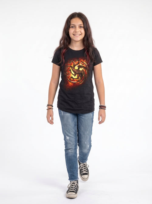 House Of The Dragon - Dragon Flames - Kids T-Shirt, second view