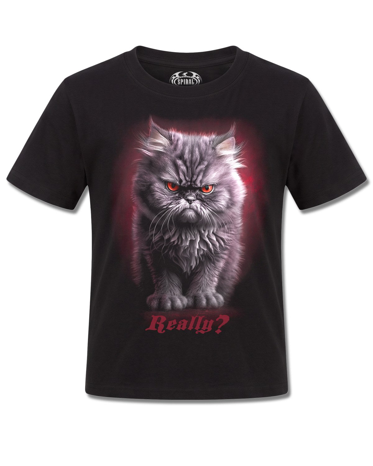 Spiral Anger Management design, front view on Black K121, Rock Off Retail official merch