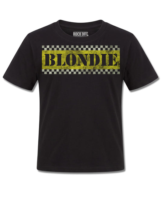 Blondie Taxi (Blondie) design, front view on Black K121, Rock Off Retail official merch