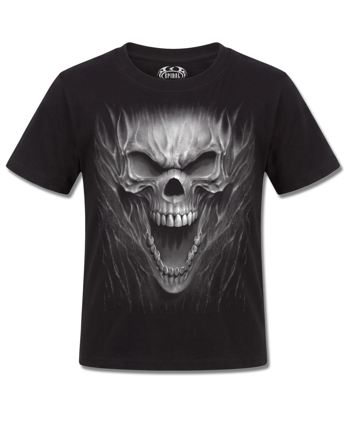 Spiral Beast Within design, front view on Black K121, Rock Off Retail official merch