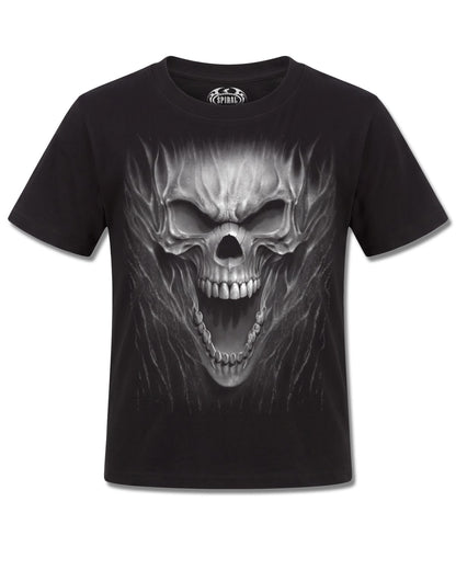 Spiral Beast Within design, front view on Black K121, Rock Off Retail official merch