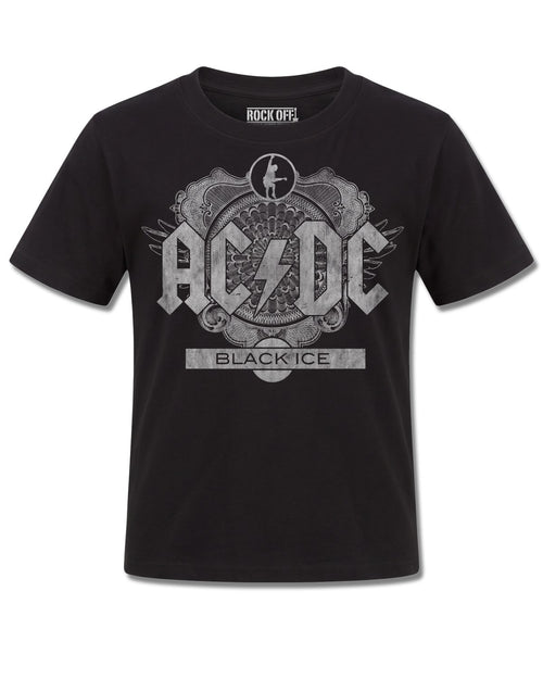 AC/DC Black Ice (AC/DC) design, front view on Black K121, Rock Off Retail official merch
