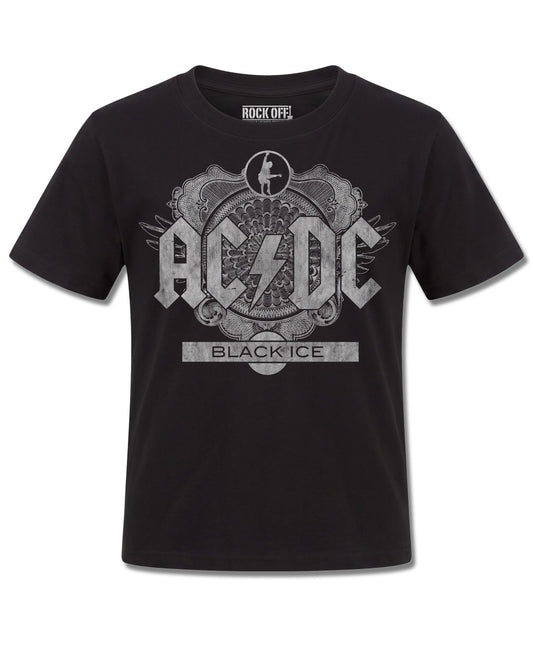 AC/DC Black Ice (AC/DC) design, front view on Black K121, Rock Off Retail official merch