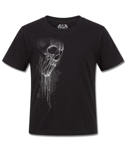 Spiral Bat Curse design, front view on Black K121, Rock Off Retail official merch