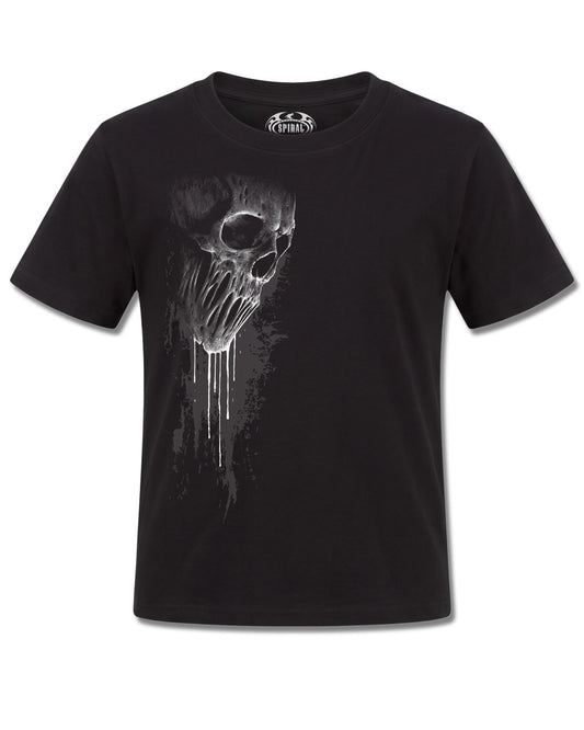 Spiral Bat Curse design, front view on Black K121, Rock Off Retail official merch