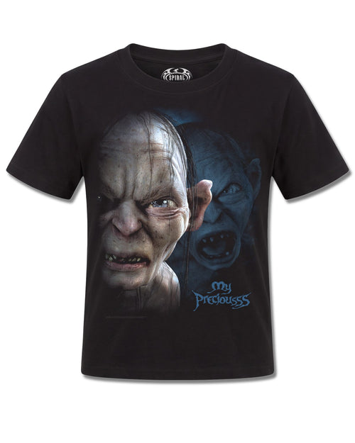 The Lord Of The Rings Gollum My Preciousss (The Lord Of The Rings) design, front view on Black K121