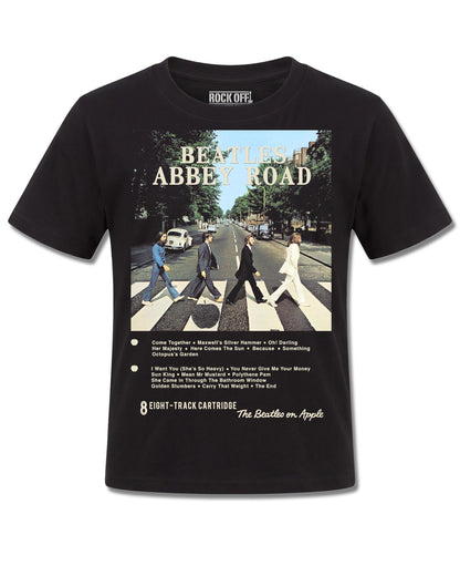 The Beatles Abbey Road 8 Track (The Beatles) design, front view on Black K121, Rock Off Retail official merch