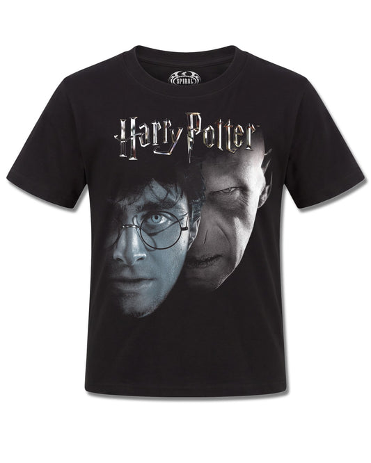 Harry Potter Shadow Faces (Harry Potter) design, front view on Black K121, Rock Off Retail official merch
