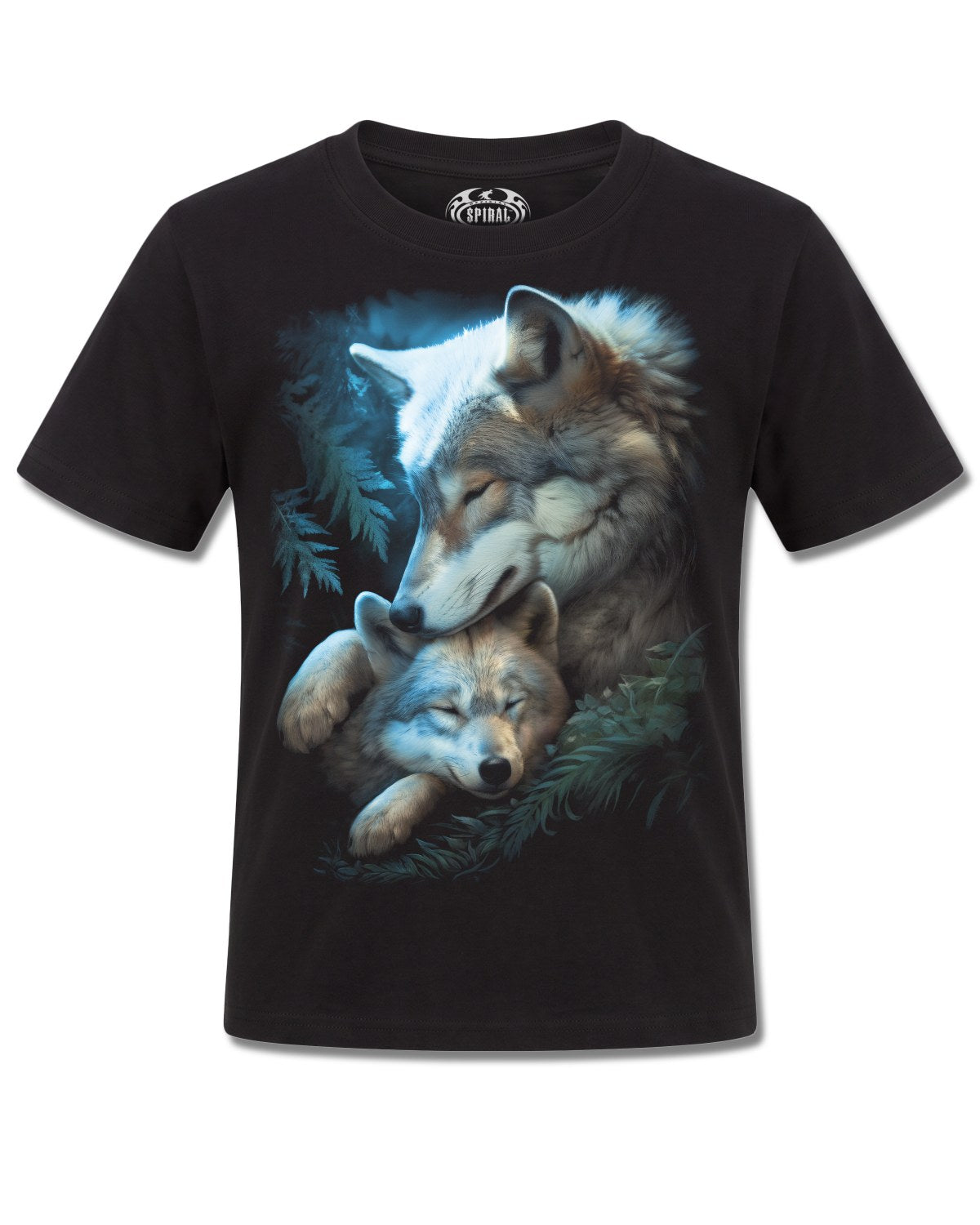 Spiral Mother's Love design, front view on Black K121, Rock Off Retail official merch